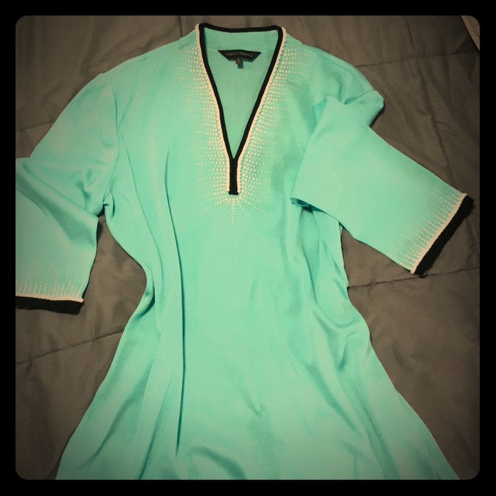 Aqua MING WANG tunic too. Size Large.